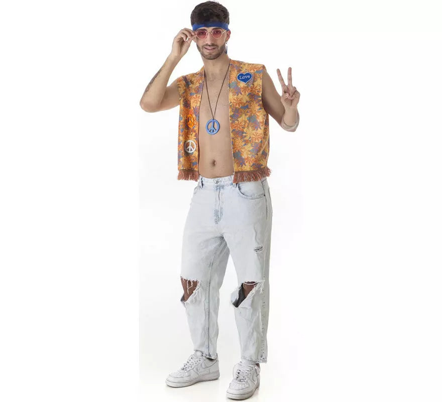 Translation missing: it.Kit de Hippie Flores para hombre: Chaleco y Cinta para la cabeza