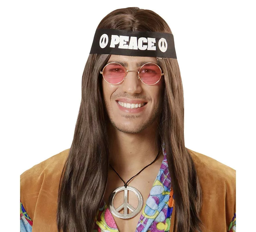 Translation missing: it.Kit de Hippie Peace adulto: Cinta, gafas y collar