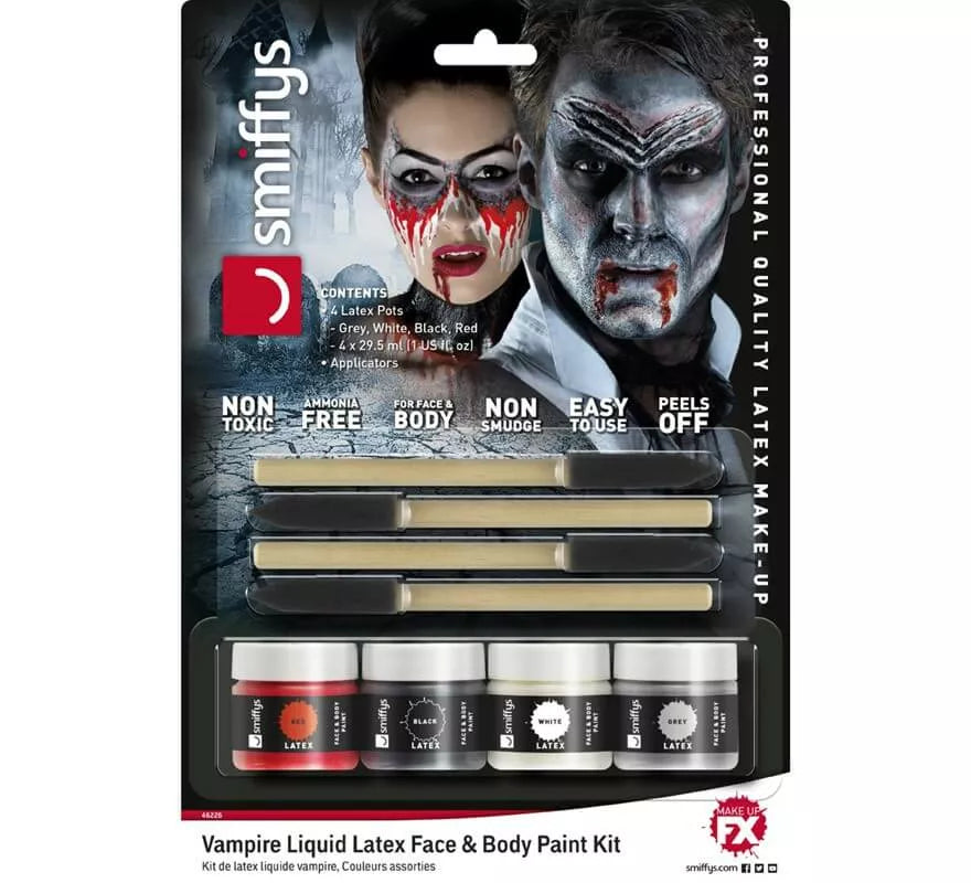 Translation missing: it.Kit de Látex líquido con 4 colores para Vampiro de 29,5 ml
