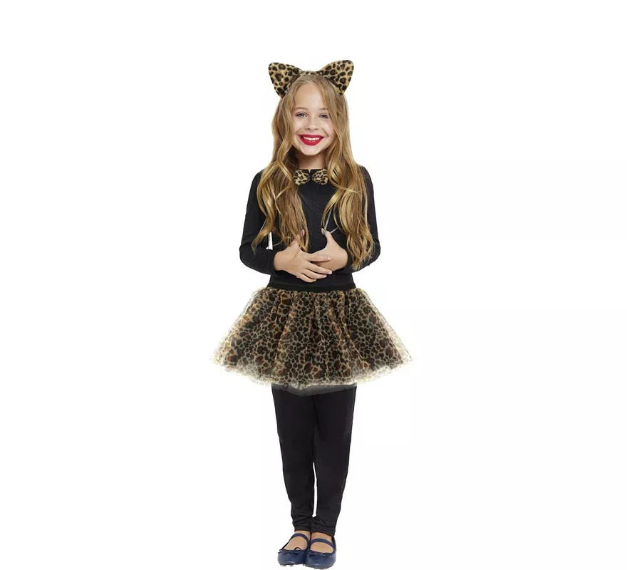 Translation missing: it.Kit de Leopardo infantil: Tutú, diadema, pajarita y cola