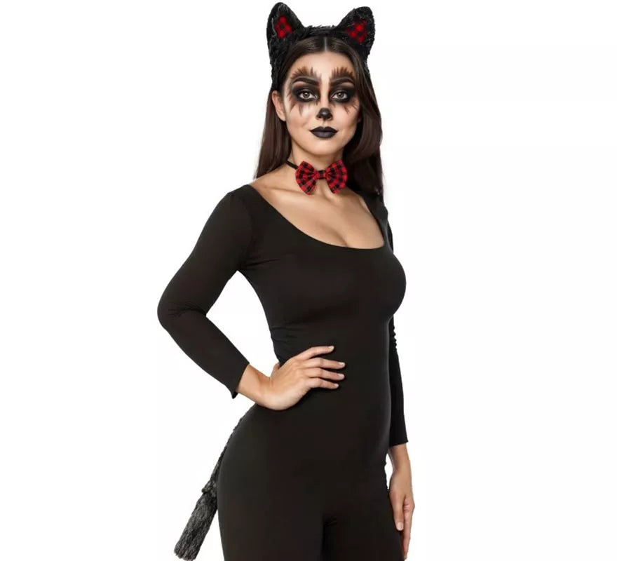 Kit de Lobo Diadema, Pajarita y Cola