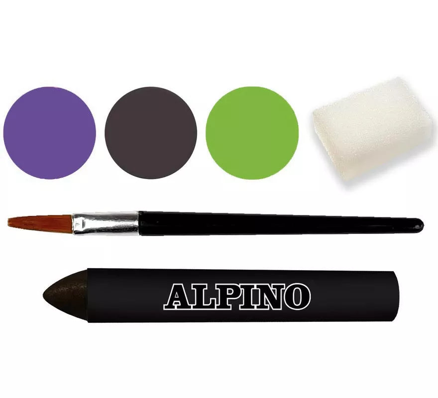 Translation missing: es.Kit de Maquillaje de Bruja: 3 colores, pincel y esponja