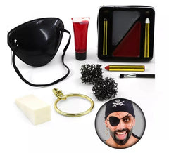 Kit trucco Pirate Fx : toppa, tubo, spugne, pennelli e orecchini