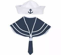 Kit da marinaio per adulti: cappello e collare