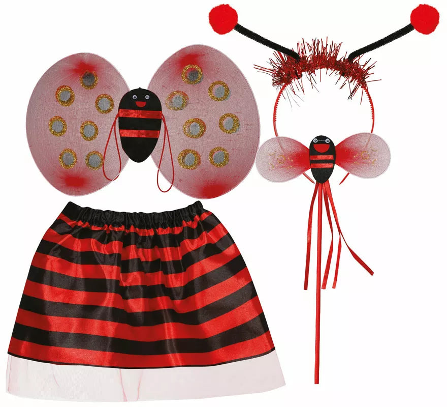 Translation missing: es.Kit de Mariquita infantil: Diadema, varita, alas y falda