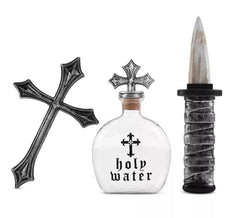 Kit Vampire Killer: Croce, bottiglia e coltello 25,5x30 cm