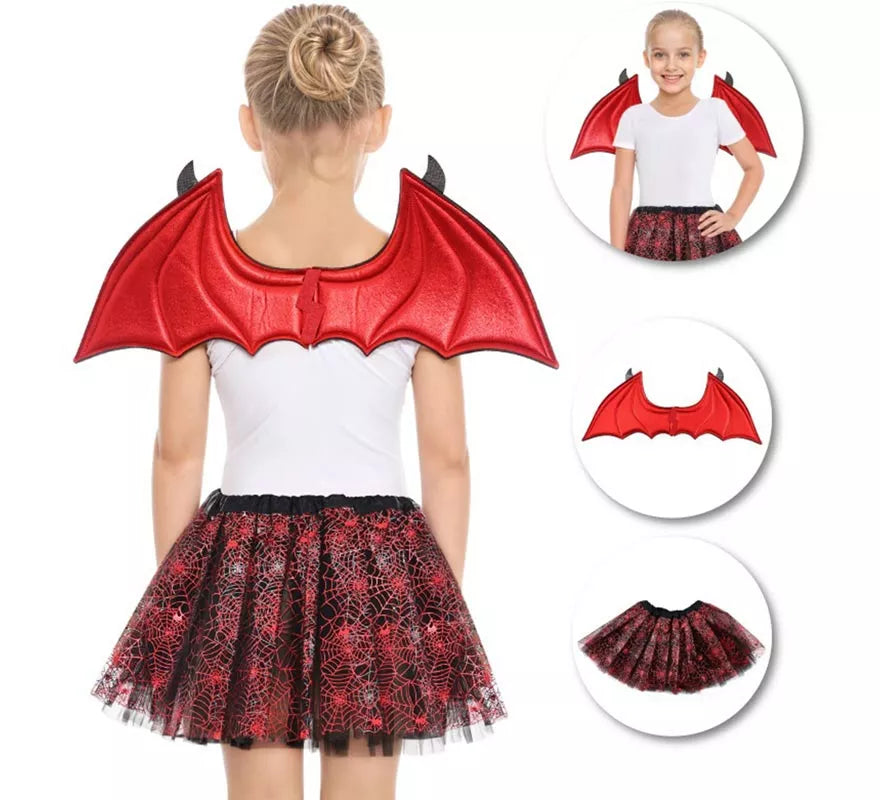 Translation missing: it.Kit de Murciélago rojo Infantil: Tutú y Alas