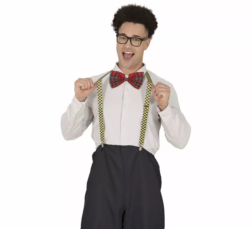 Translation missing: it.Kit de Nerd Colegial adulto: Gafas, pajarita y tirantes