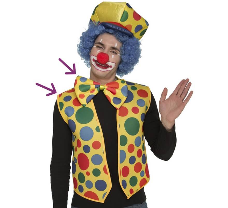 Translation missing: it.Kit de Payaso: Chaleco y Pajarita a lunares