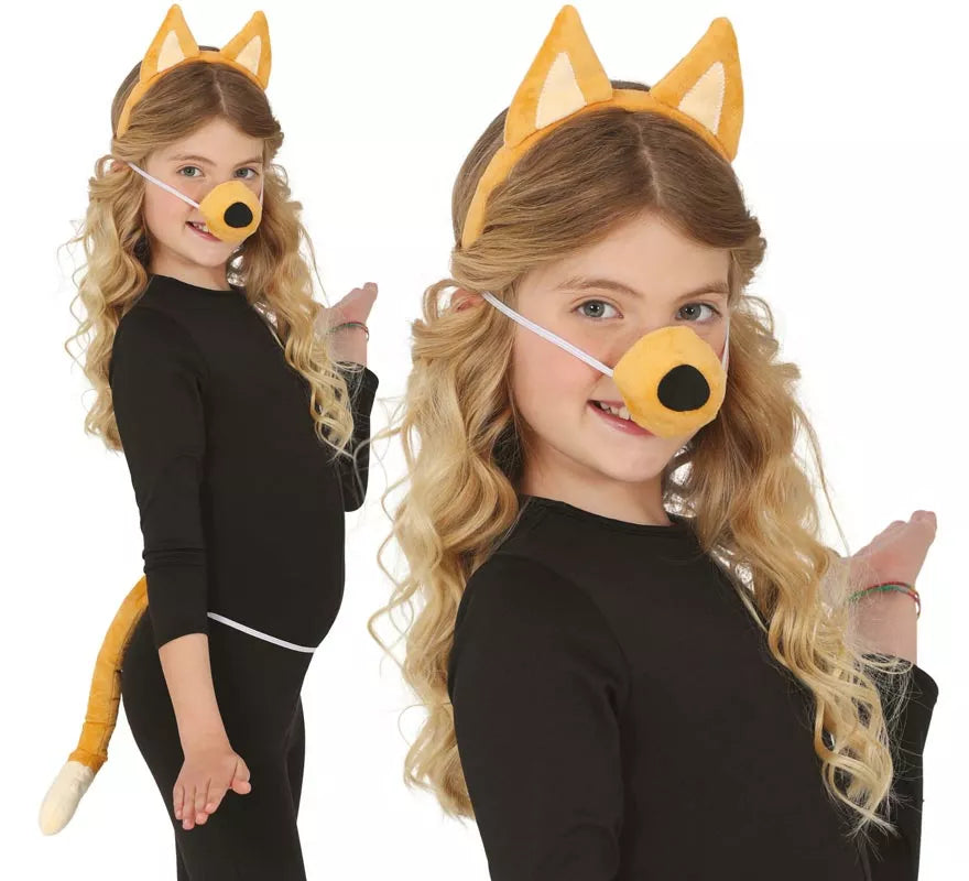 Translation missing: es.Kit de Perrito naranja para niños: cola, orejas y nariz