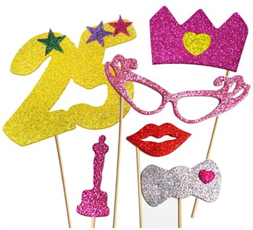 Translation missing: es.Kit de Photocall Mujer Felices 25 años con 6 Piezas
