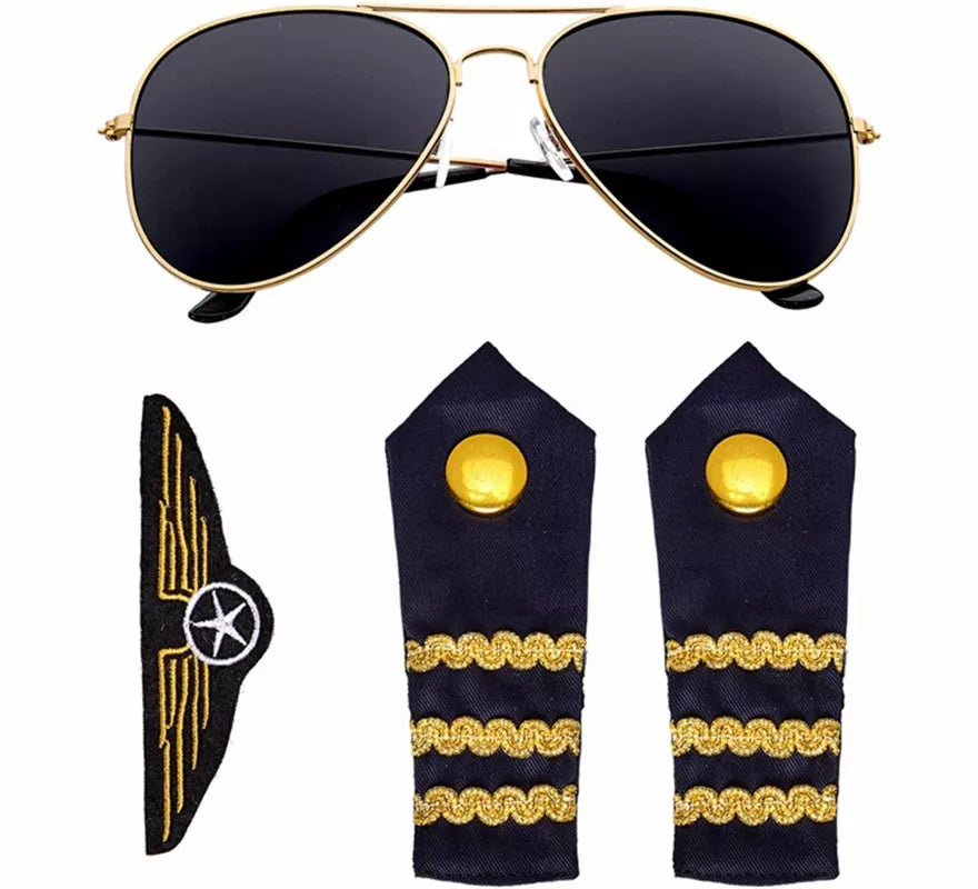 Translation missing: it.Kit de Pilota para adultos: Gafas, Hombreras y Broche