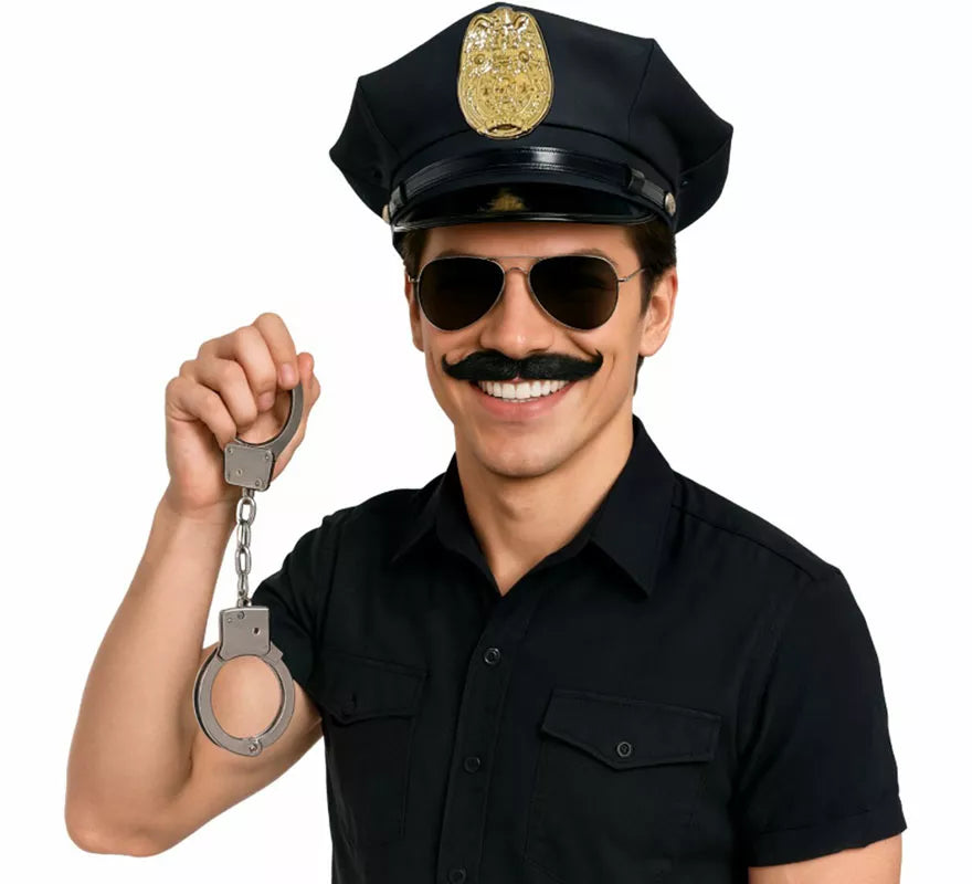 Translation missing: it.Kit de Policía: Gorra, Gafas, Bigote y Esposas