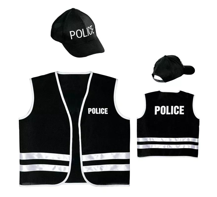 Translation missing: it.Kit de Policía inglés infantil: Gorro y chaleco