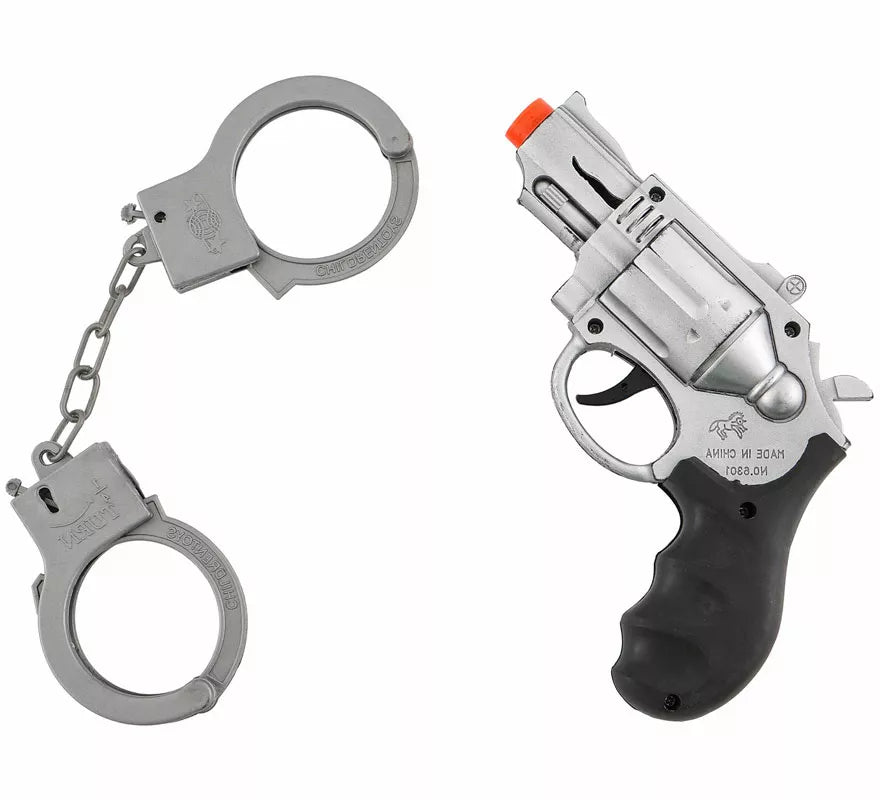 Translation missing: it.Kit de Policía: Pistola y Esposas de plástico