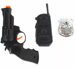 Kit de Policía: Walkie, Placa y Pistola de plástico