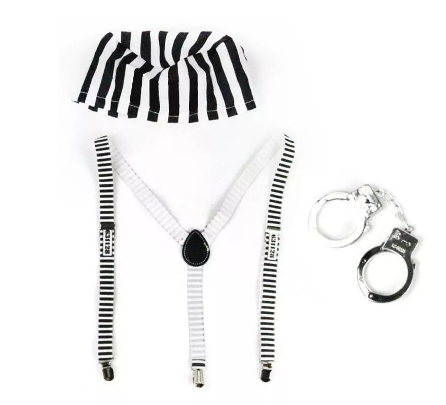 Translation missing: it.Kit de Preso: Tirantes, Gorro y Esposas