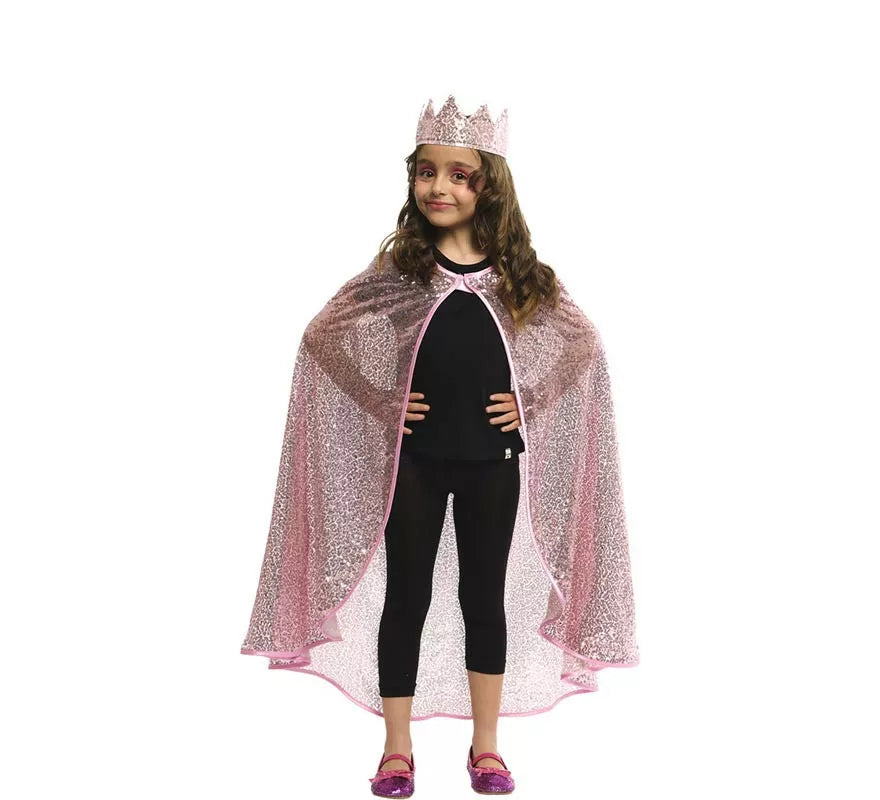 Translation missing: it.Kit de Princesa rosa brillo infantil: Capa y Corona