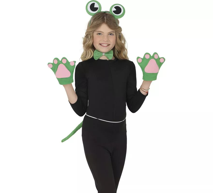 Translation missing: es.Kit de Ranita para niños: cola, guantes, diadema y pajarita
