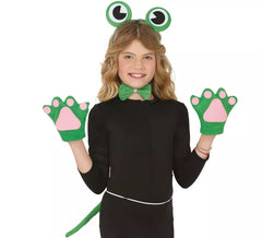 Kit rana per bambini: coda, guanti, fascia e papillon
