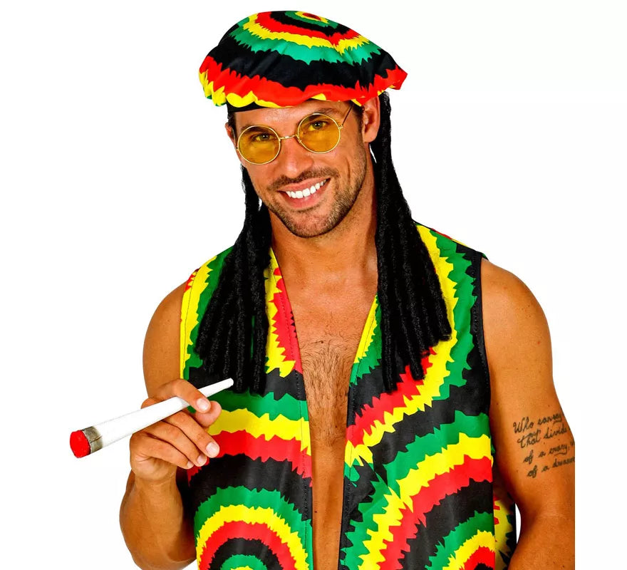 Translation missing: it.Kit de Rastafari: Gorro con rastas, Gafas y Cigarro