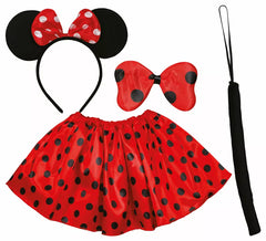 Kit de Ratoncita Famosa infantil: Diadema, lazo, cola y falda