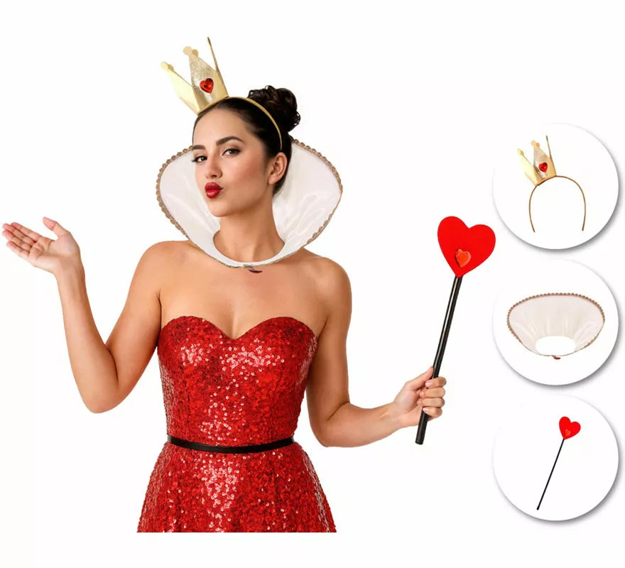 Translation missing: it.Kit de Reina de Corazones: Diadema, Barita y Cuello