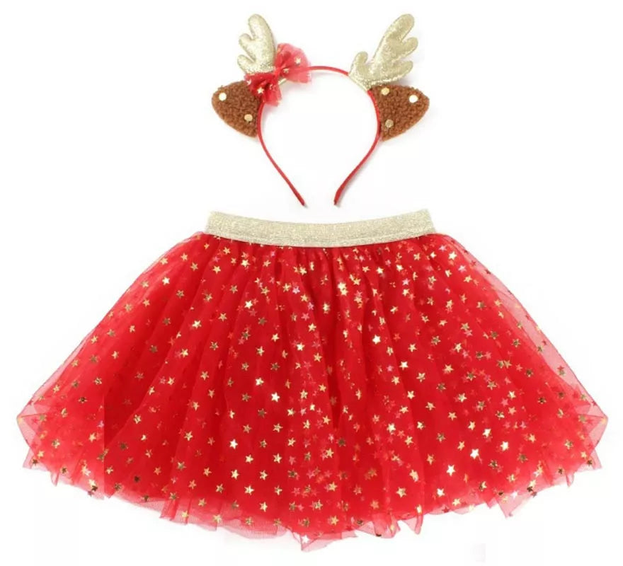 Translation missing: it.Kit de Reno de Navidad Infantil: Tutú y Diadema de Cuernos