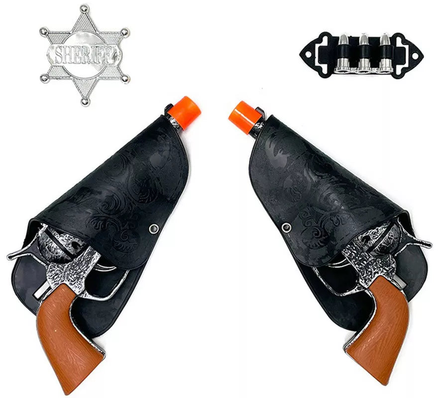 Translation missing: es.Kit de Sheriff: 2 Pistolas con fundas, Estrella y Balas