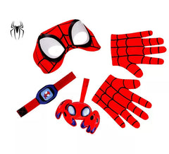 Kit Spidey per bambini : maschera, guanti, orologio e ragno