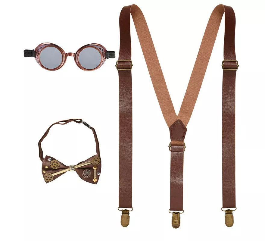 Translation missing: it.Kit de Steampunk: Gafas, Tirantes y Corbatín