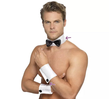 Kit de Stripper: Cuello con corbatín y puños