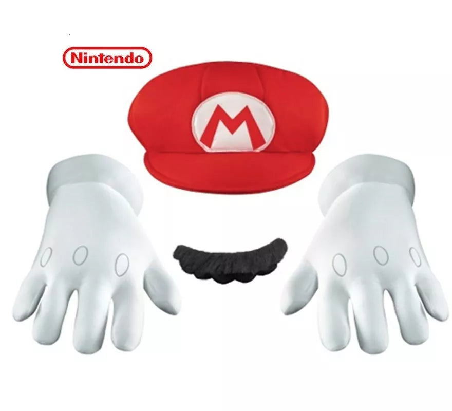 Translation missing: it.Kit de Super Mario Nintendo para Adulto: Gorra, guantes y bigote