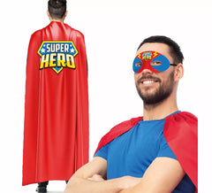 Kit da supereroe adulto: mantello e maschera