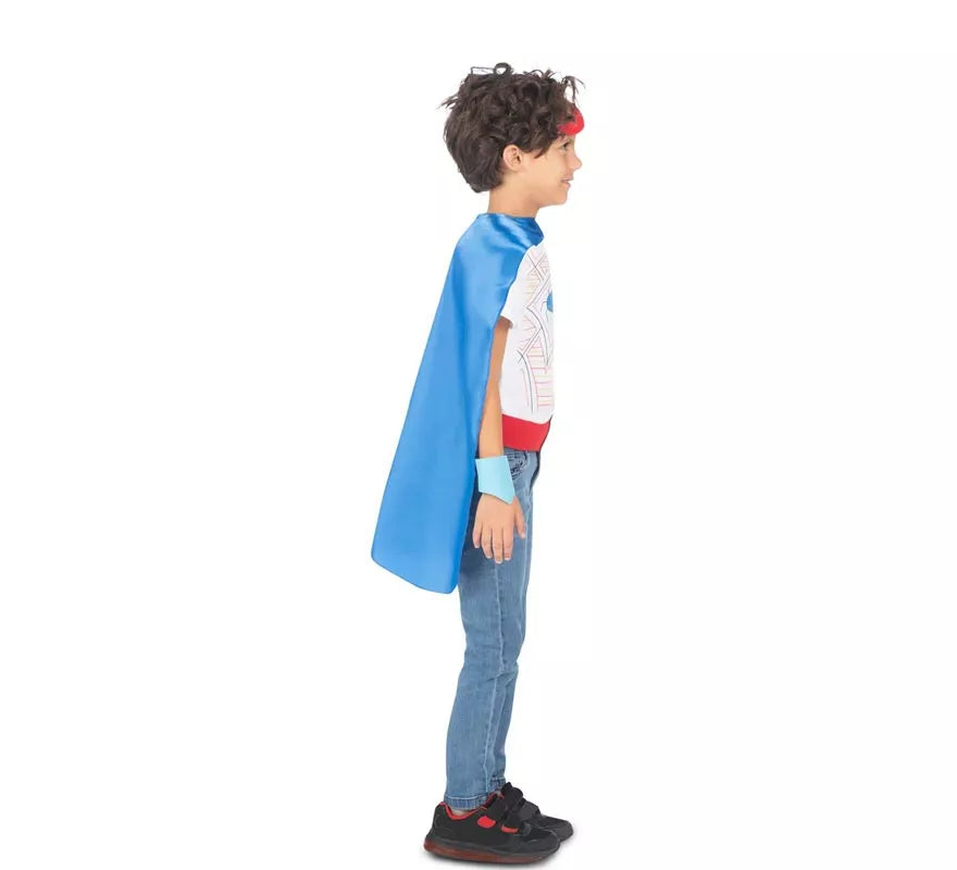 Translation missing: it.Kit de Superhéroe azul infantil: antifaz, capa y cinturón