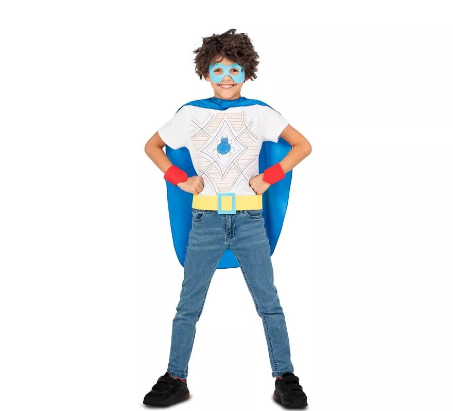 Translation missing: it.Kit de Superhéroe azul infantil: antifaz, capa y cinturón