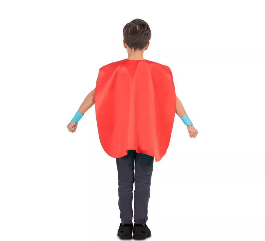 Translation missing: it.Kit de Superhéroe rojo infantil: antifaz, capa y cinturón