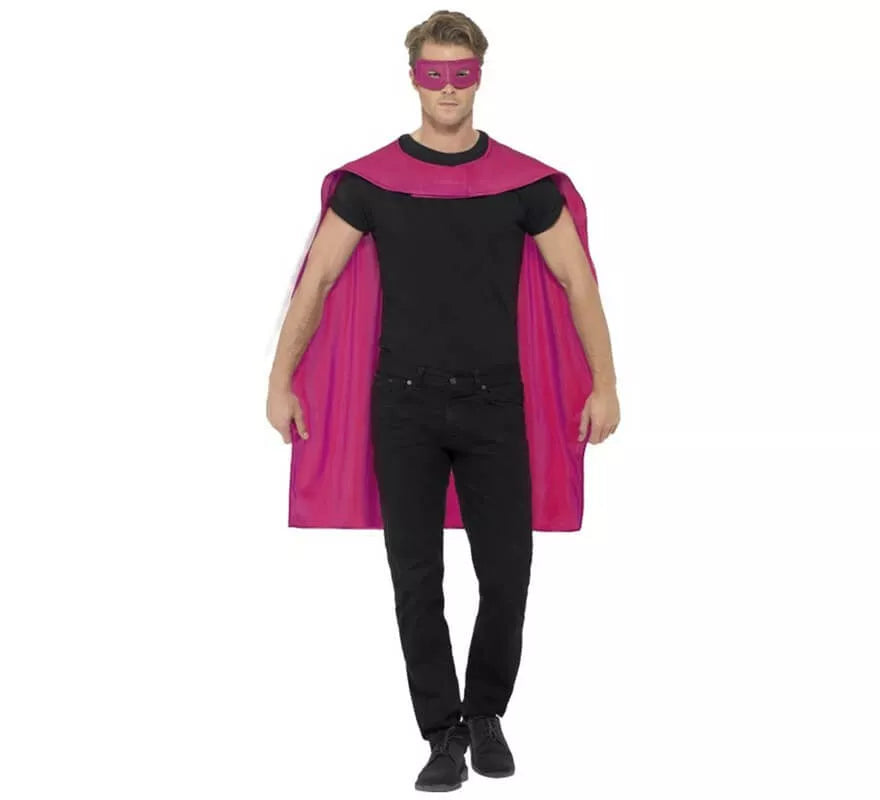Translation missing: es.Kit de Superhéroe Rosa adulto: Capa y Antifaz