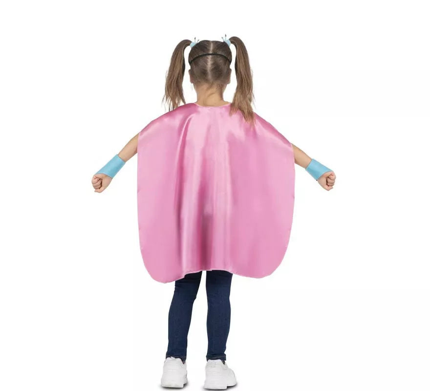 Translation missing: it.Kit de Superheroína rosa infantil: antifaz, capa y cinturón