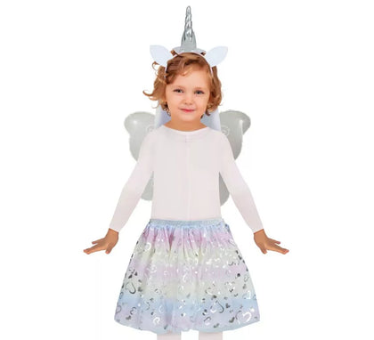 Kit de Unicornio infantil: Diadema, Alas y Tutú