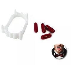 Kit da vampiro mortale: pillole di sangue finte con dentiera