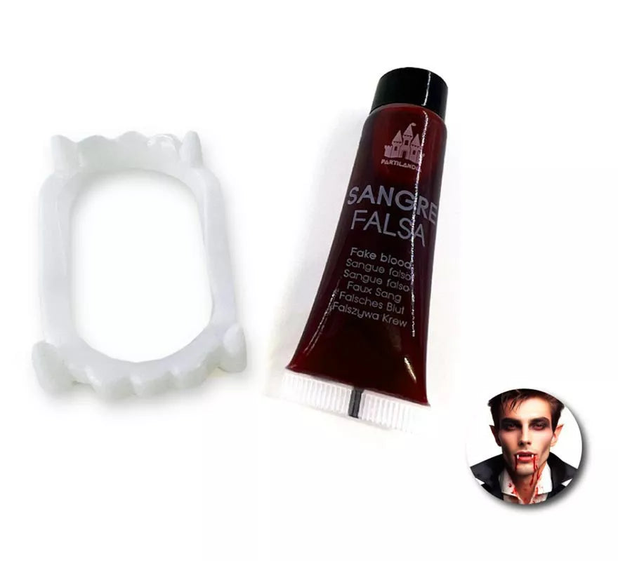 Translation missing: it.Kit de Vampiro: Tubo de Sangre falsa y dentadura