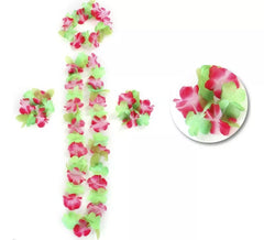 Kit Hawaii Color Salmone: Collana, Bracciali e Copricapo