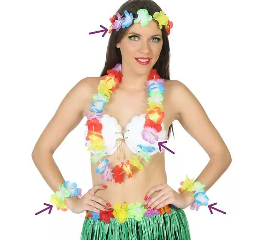 Translation missing: it.Kit Hawaiano: Collar, Pulseras y Corona