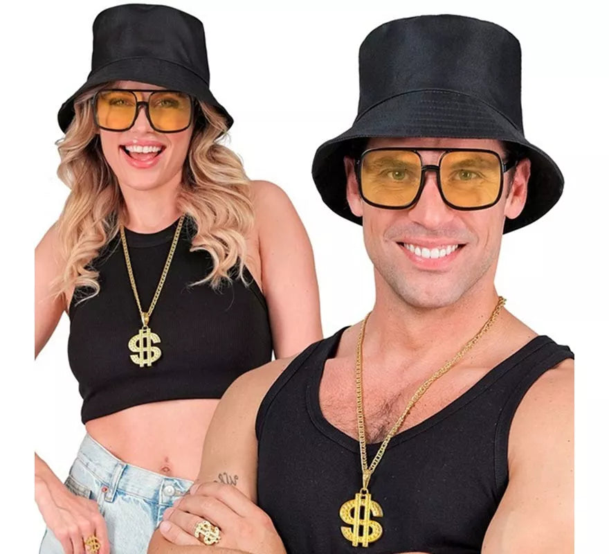 Translation missing: it.Kit Hip Hop Años 90: Sombrero, Gafas, Collar y Anillo
