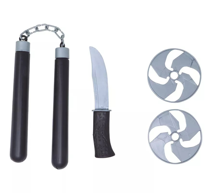 Translation missing: es.Kit Ninja: Nunchaku, Cuchillo y 2 Estrellas