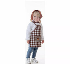 Costume o Kit Ascen Castañera per bambina: Grembiule e Sciarpa