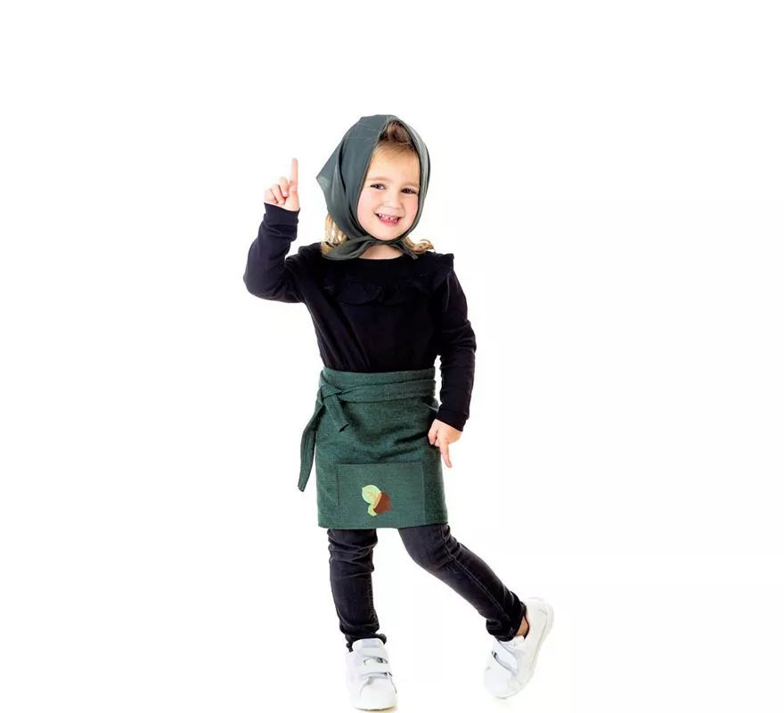 Translation missing: es.Kit o Disfraz de Castañera Otoño Verde para niña