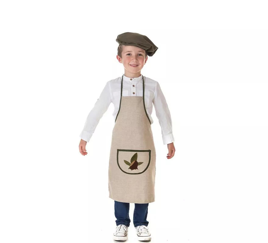 Translation missing: it.Kit o Disfraz de Castañero Beige Hojas-Castaña para niño