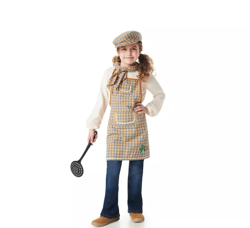 Translation missing: es.Kit o Disfraz de Castañero para niños: Gorra, Delantal y Pañuelo